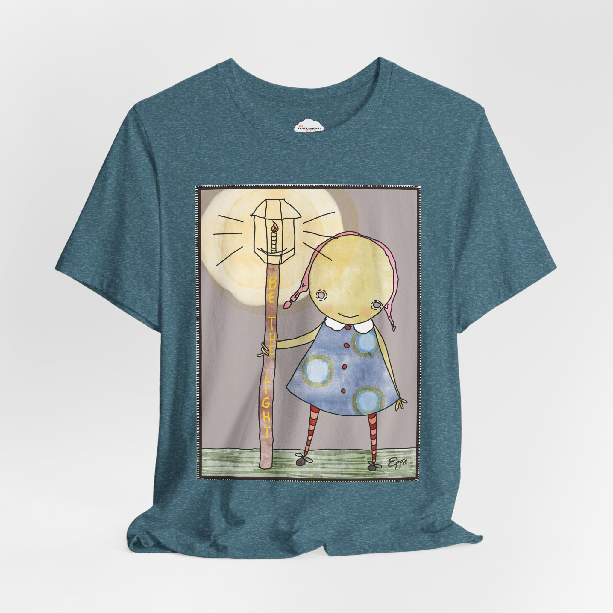Be the Light illustration T-Shirt | uplifting girl graphic tee