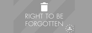 RIGHT TO BE FORGOTTEN