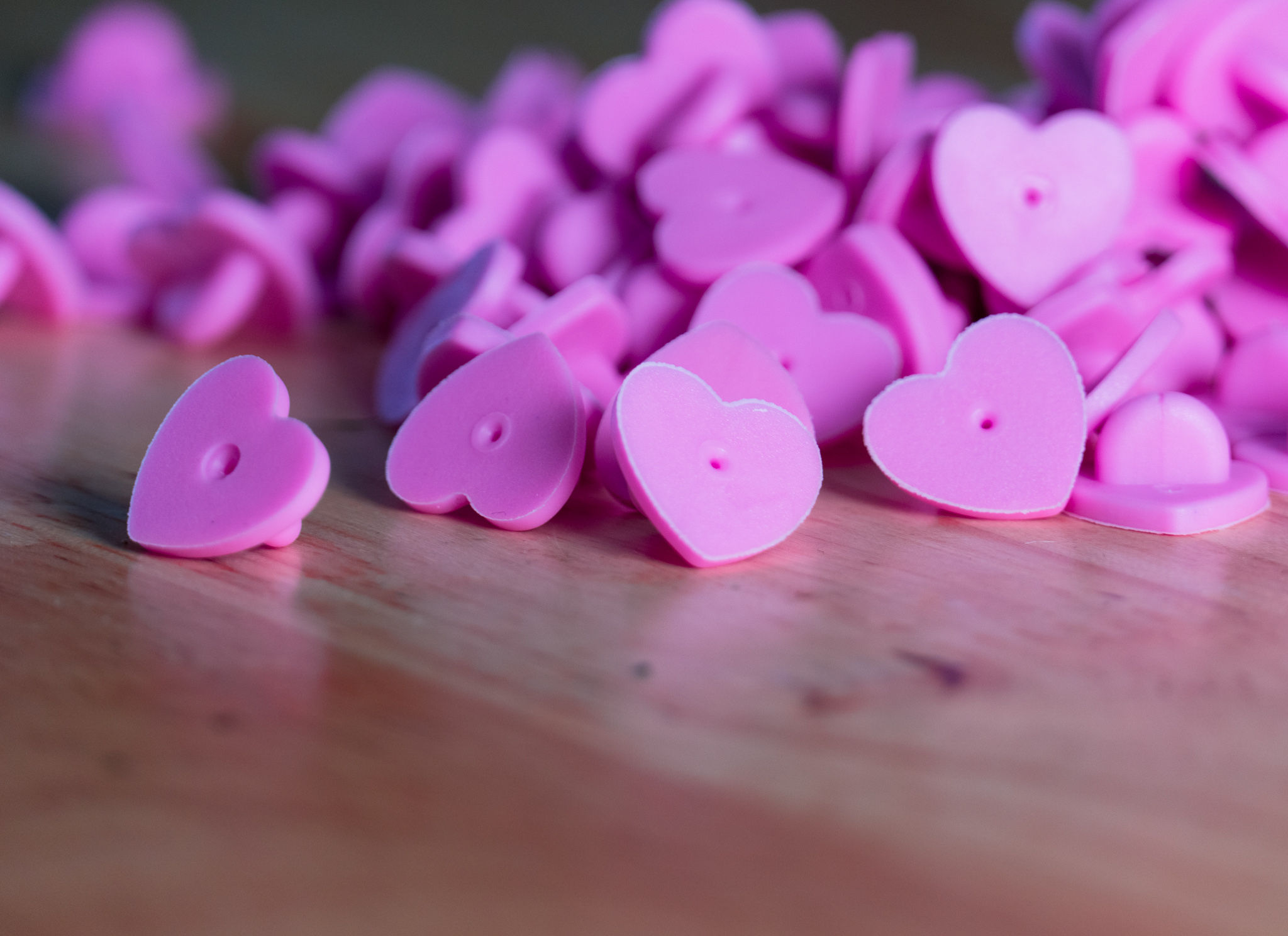 Heart Rubber Replacement Backs (10pcs.)