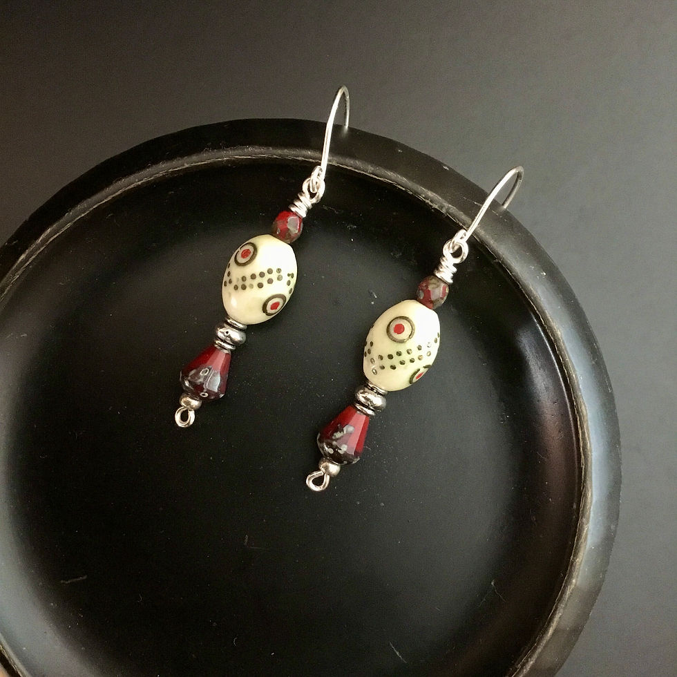 Thumbnail: Frenchie Handcrafted Earrings