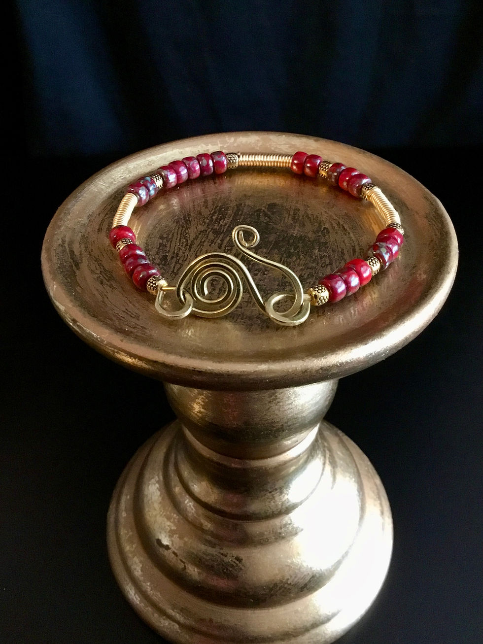 Thumbnail: Red Boho Handcrafted Bracelet