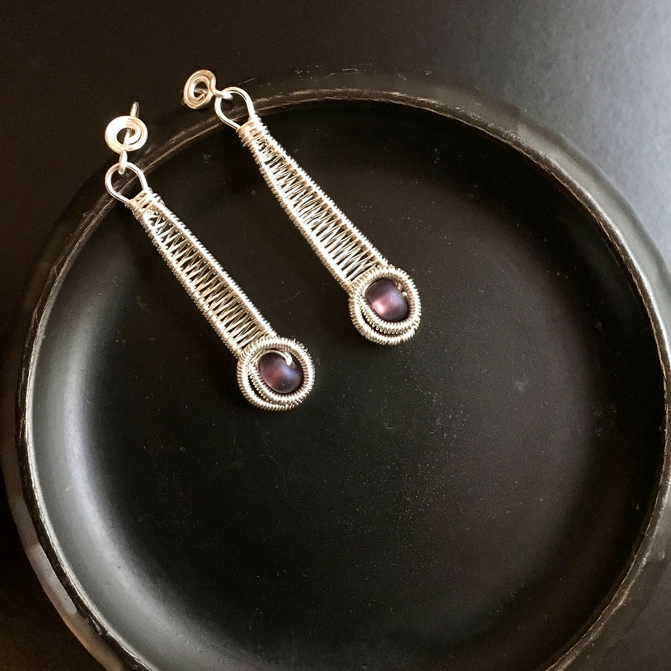 Thumbnail: Sangria Handcrafted Earrings