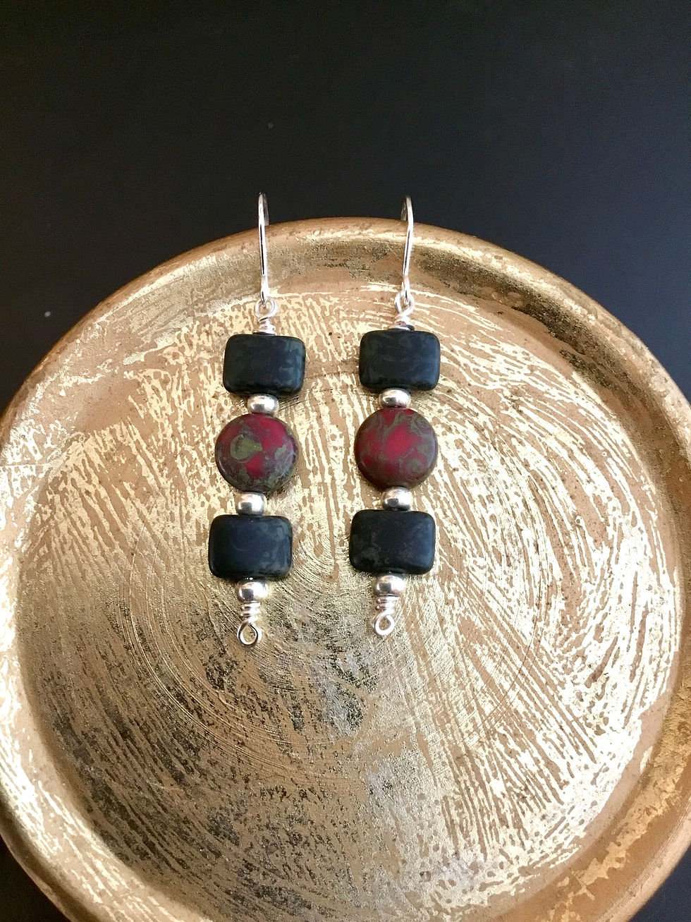 Thumbnail: Architecture Red Handcrafted Earrings