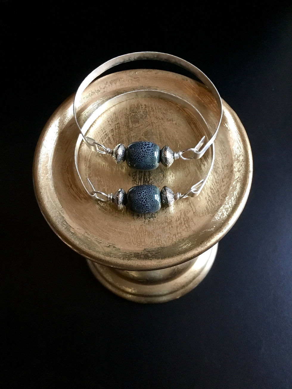 Thumbnail: Denim Handcrafted Bangle