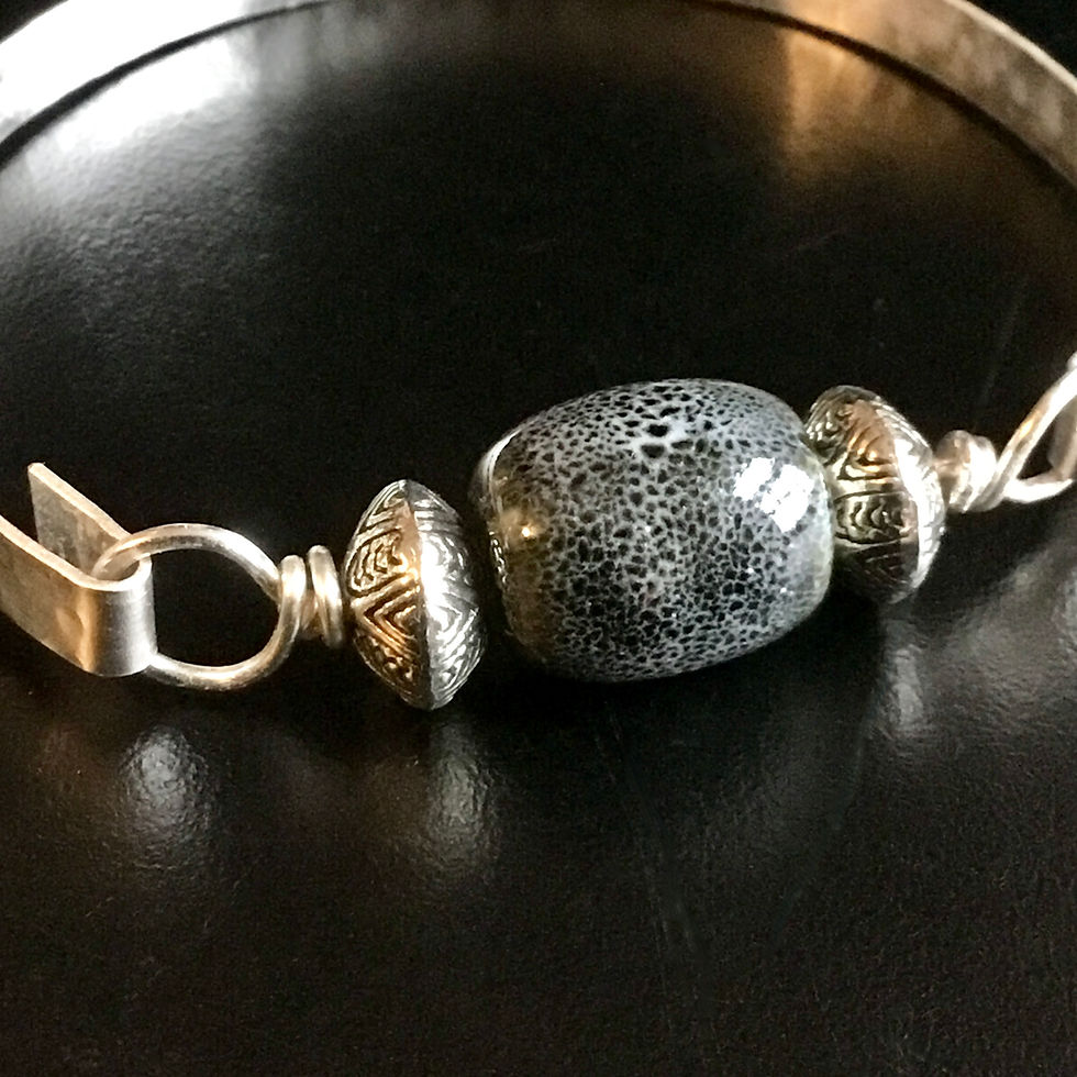 Thumbnail: Denim Handcrafted Bangle