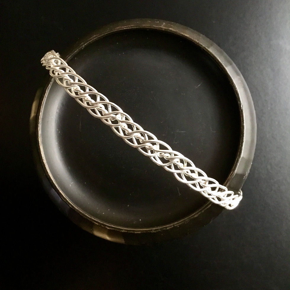 Thumbnail: Silver Twist Handcrafted Bracelet