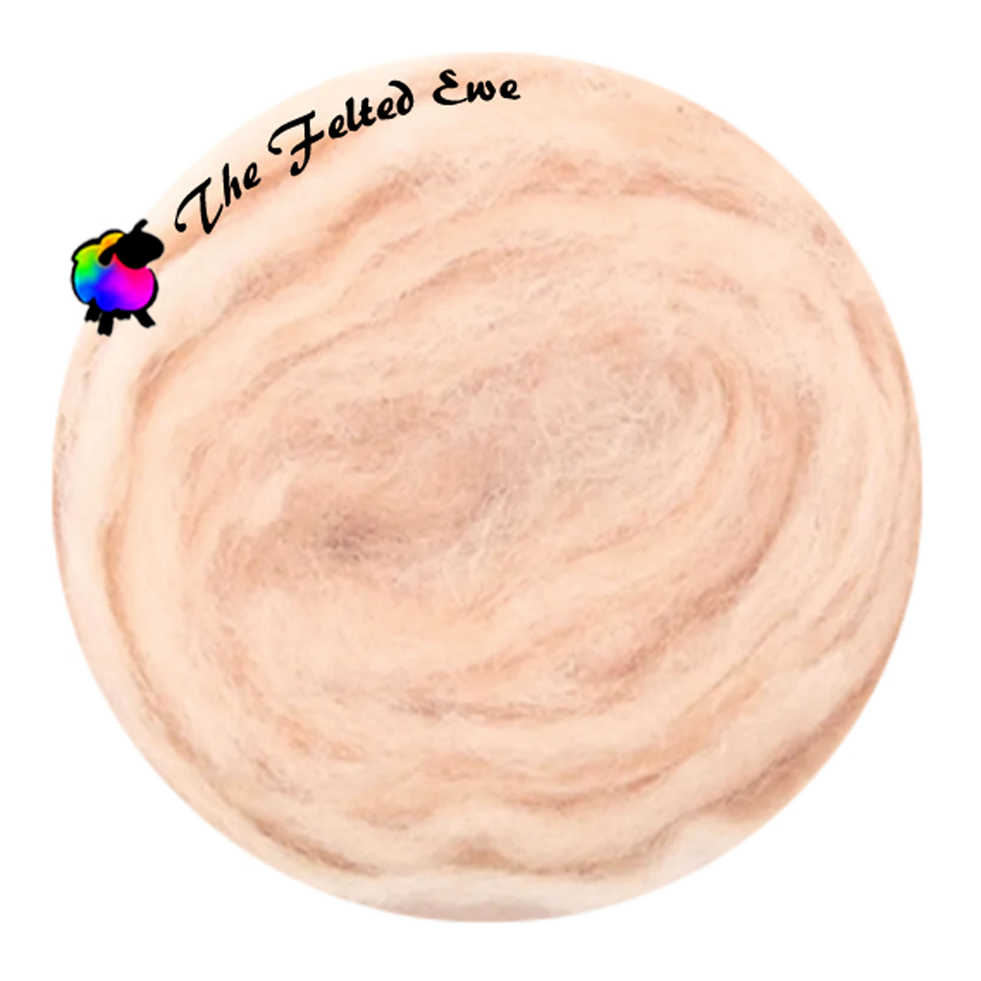 Peach Kiss needle felting wool batt