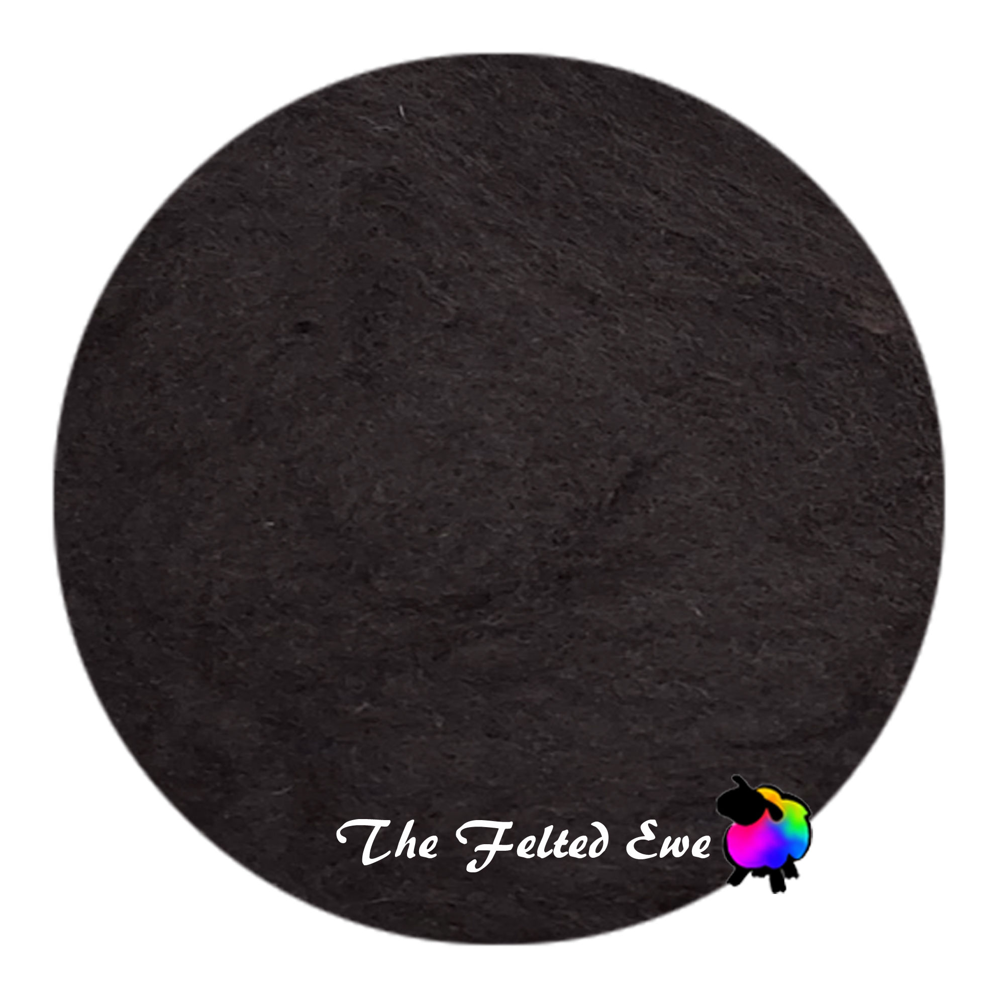 Black brown felting wool batt, dark brown carded wool, needle felting wool