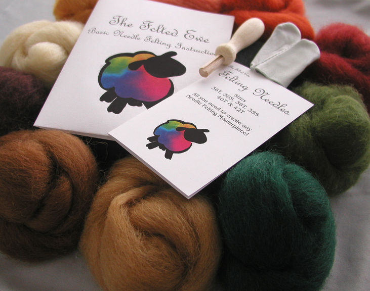 Needle Felting Kits / Fall Colors / Autumn Colors