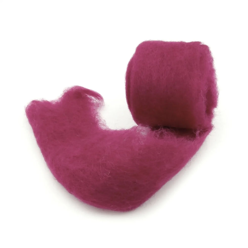 Preserved Petals thinly carded felting wool batt