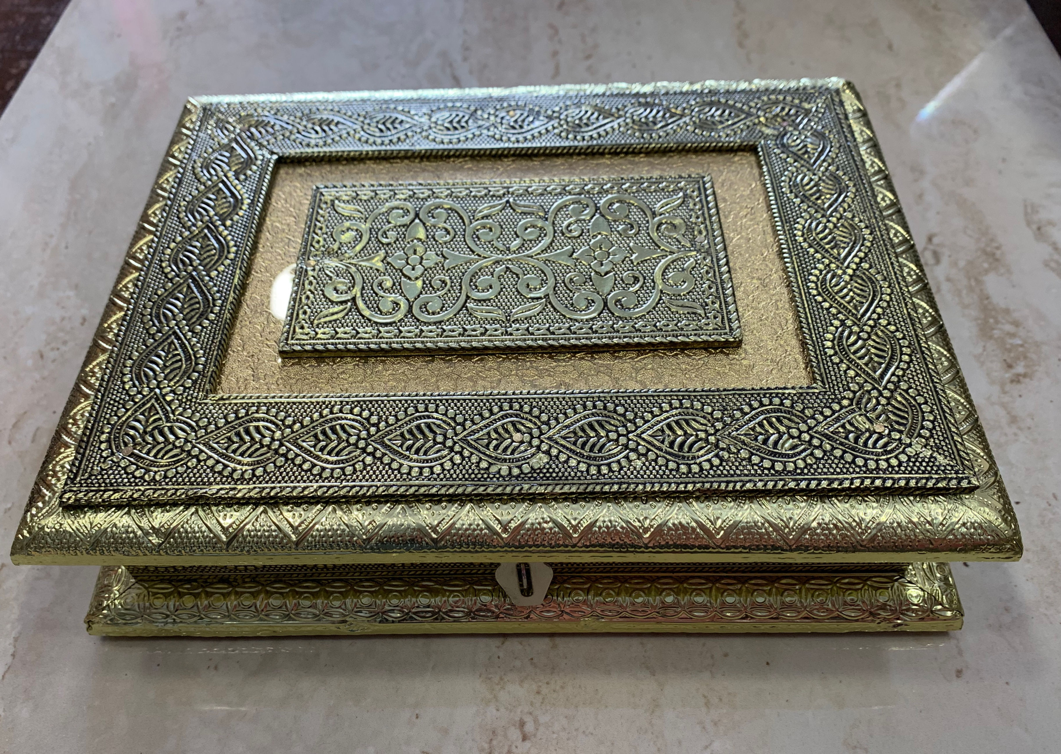 Luxury mitha/dried fruits gift box can be used for jewellery too 