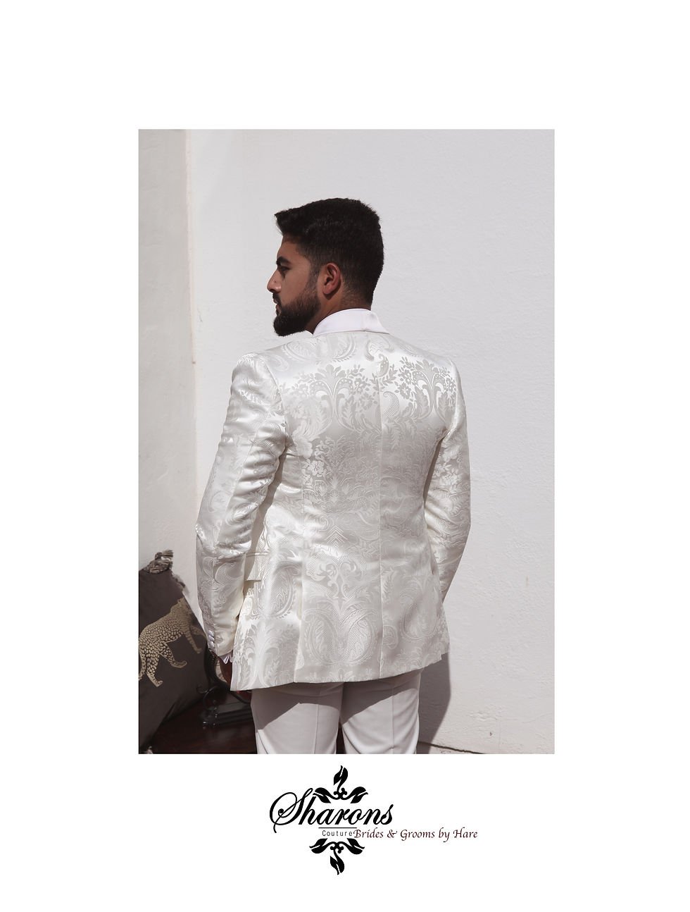 Thumbnail: Ivory Paisley Three Piece Suit