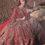 Thumbnail: Maklava heritage red velvet bridal 