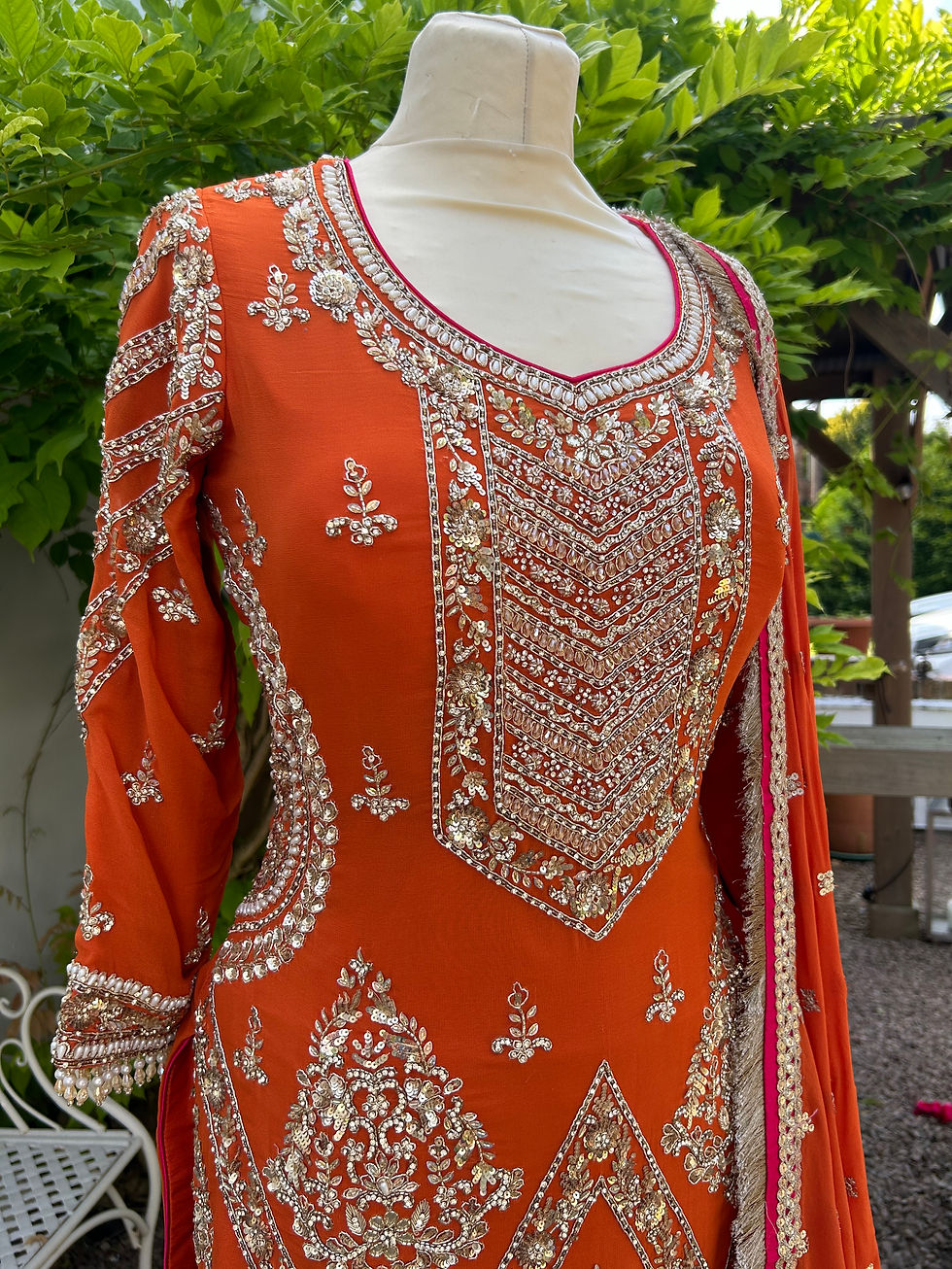 Thumbnail: Georgette heavy embroidery gararra