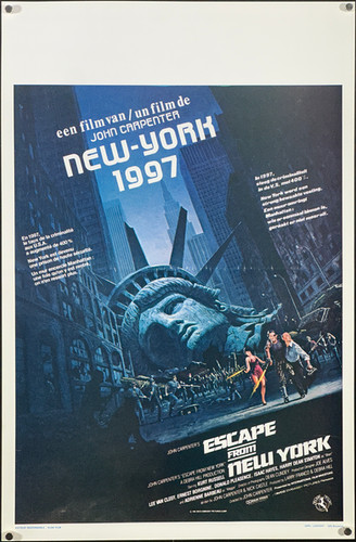 Original 1981 Escape From New York Poster Cult Classic Movie