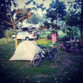 Camping_kalitusi backpacker Fort Portal offer weary cyclists touring Uganda low-cost accom