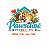 PET CARE CO. logo with dog, cat, and 'Happy Paws, Happy Pets!'