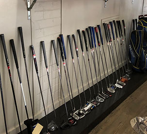 Putters for sale at Newcastle Golf Practice Centre