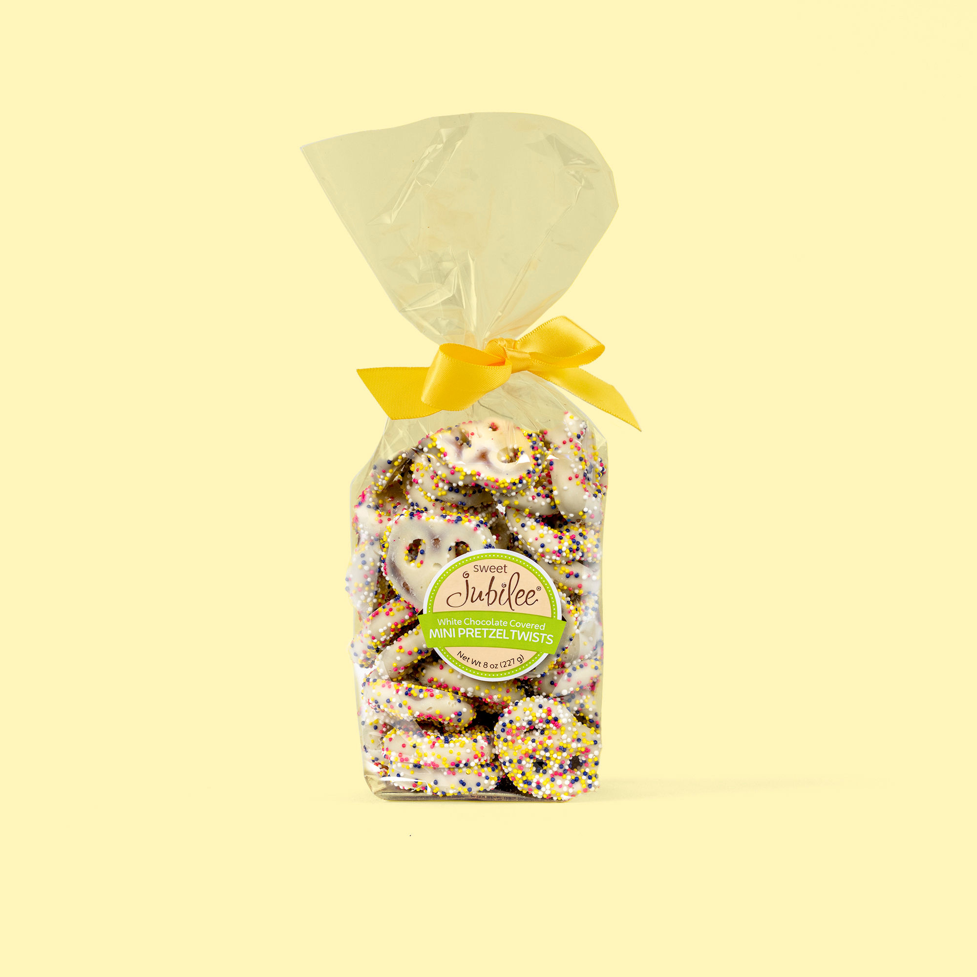 White Chocolate Pretzels with Sprinkles