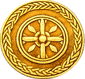 A Nordic sun wheel, representing the steadfastness of foundational members