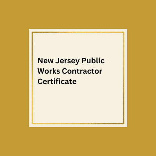 New Jersey Public Works Contractor Registration Certificate (first year
