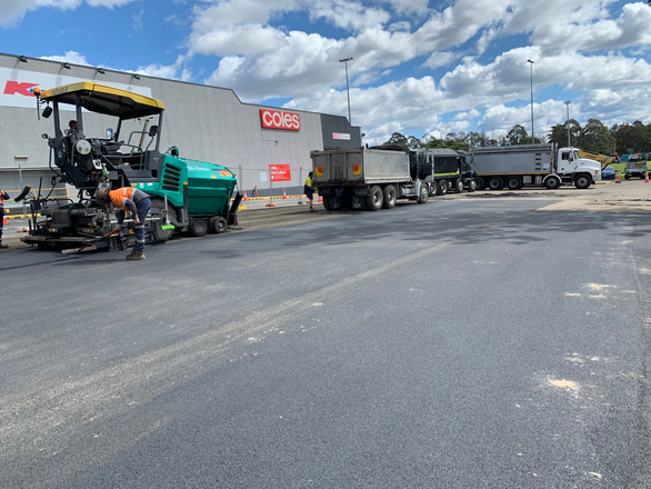 Coles and Kmart Shopping Centre Asphalt Carpark repaved by High Quality Asphalt