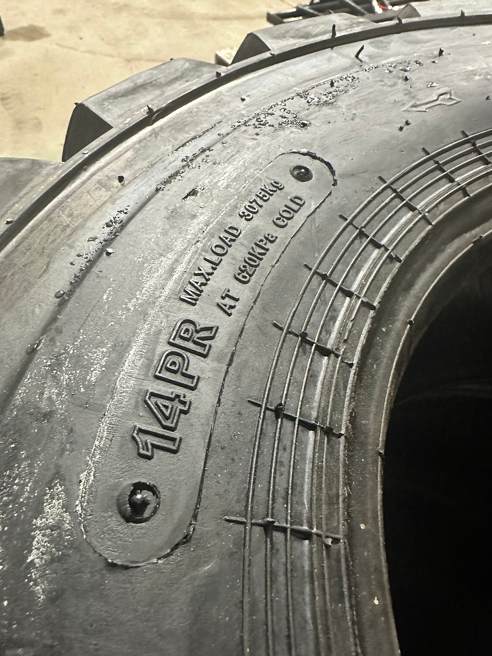 Thumbnail: 14 ply 12-16.5 severe duty skid steer tire set
