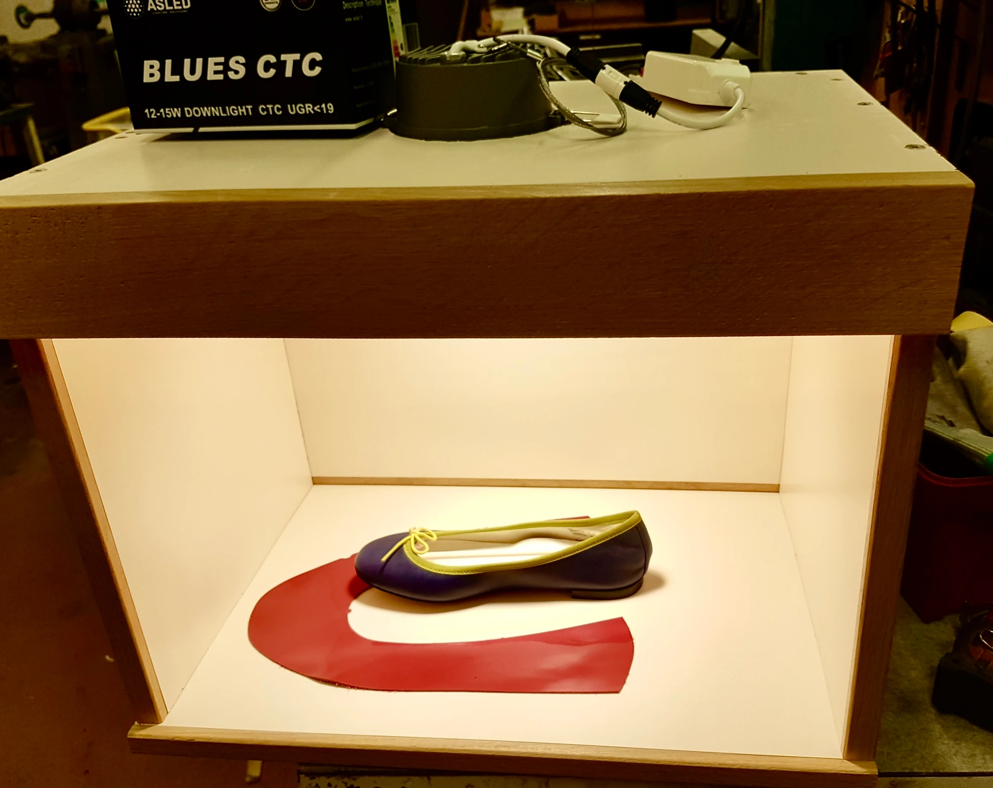  Repetto, chausson éclairé grâce à une LED SEERA, crédits : ASLED