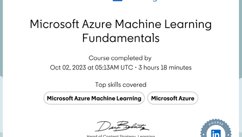 My Azure Machine Learning Path Has Started ! 