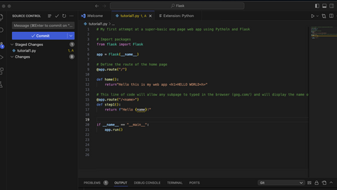 Creating a web app in Python