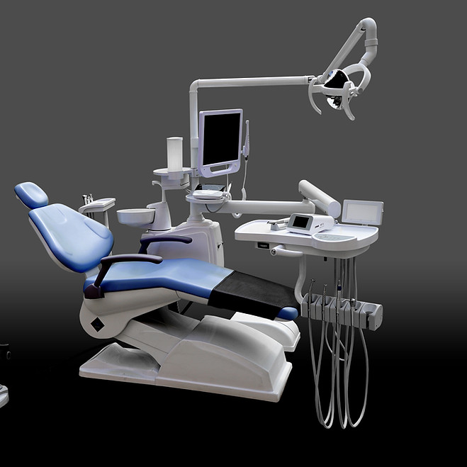 Unidad dental con tapizado cómodo, ideal para largas sesiones de tratamiento