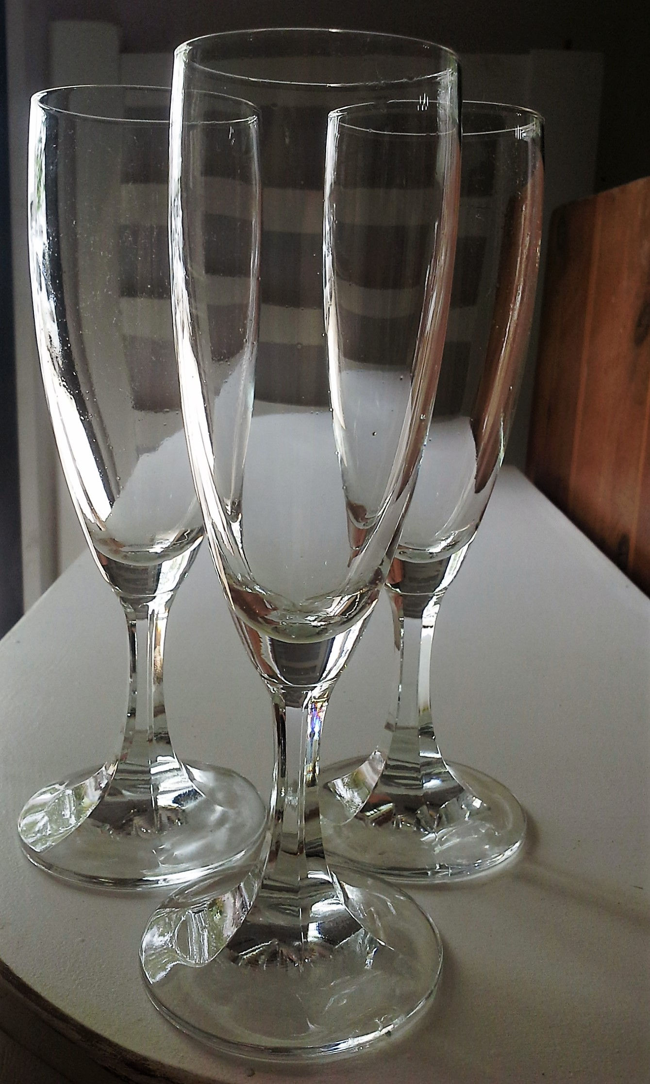 Antigua Copa De Cristal Para Champagne