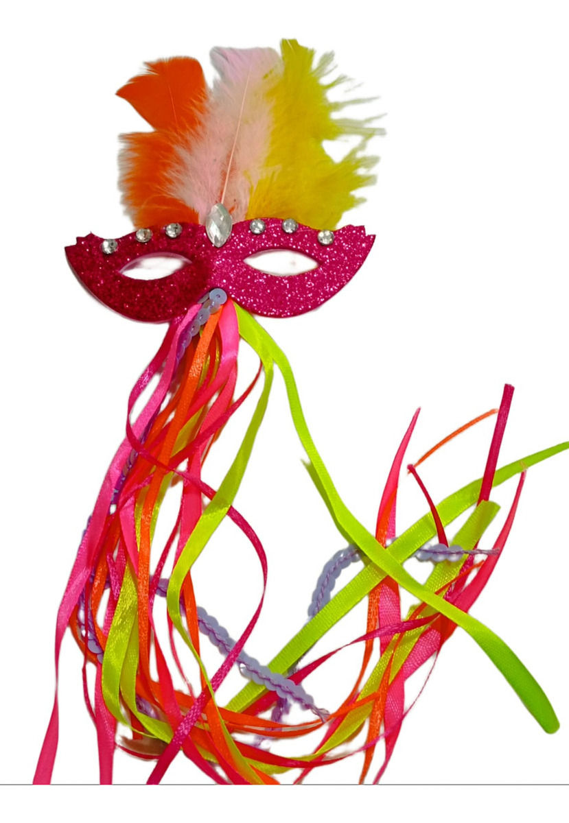 Acessório Presilha Carnaval Colorida Penas Brilho Festa