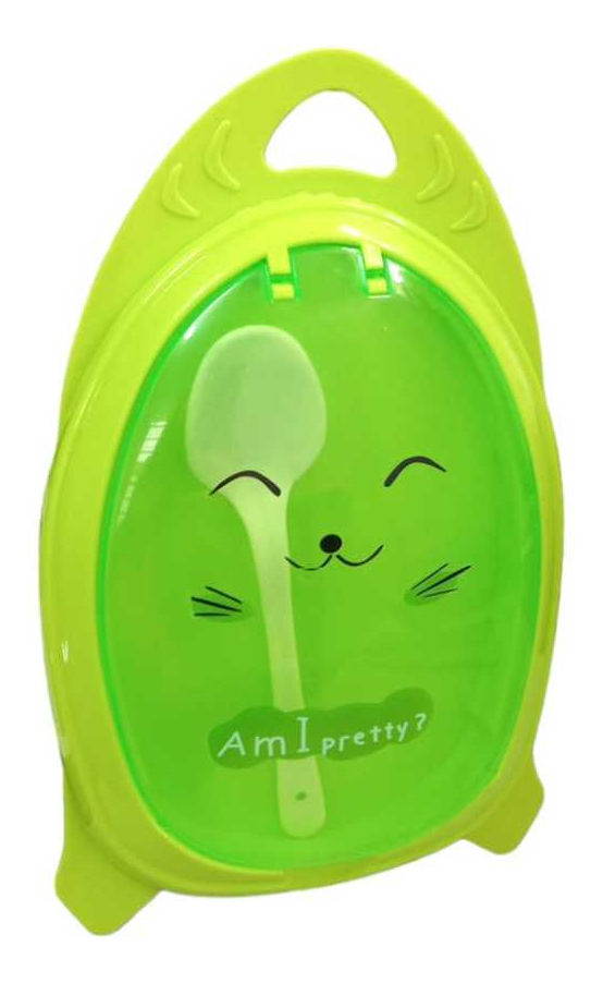 Marmita Infantil Foguete C/ Colher Fofo Infantil(verde)