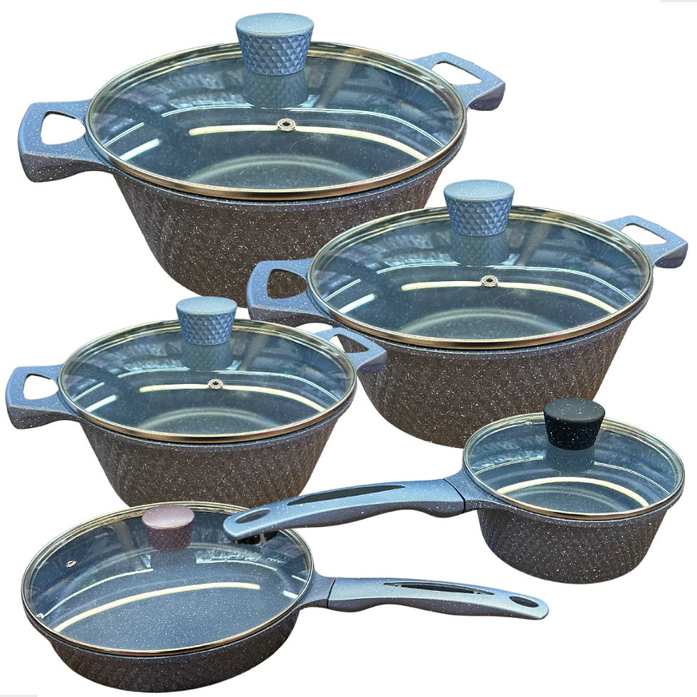 Jogo Panelas Antiaderente 10 Peças Cerâmica Varias Cores(azul)