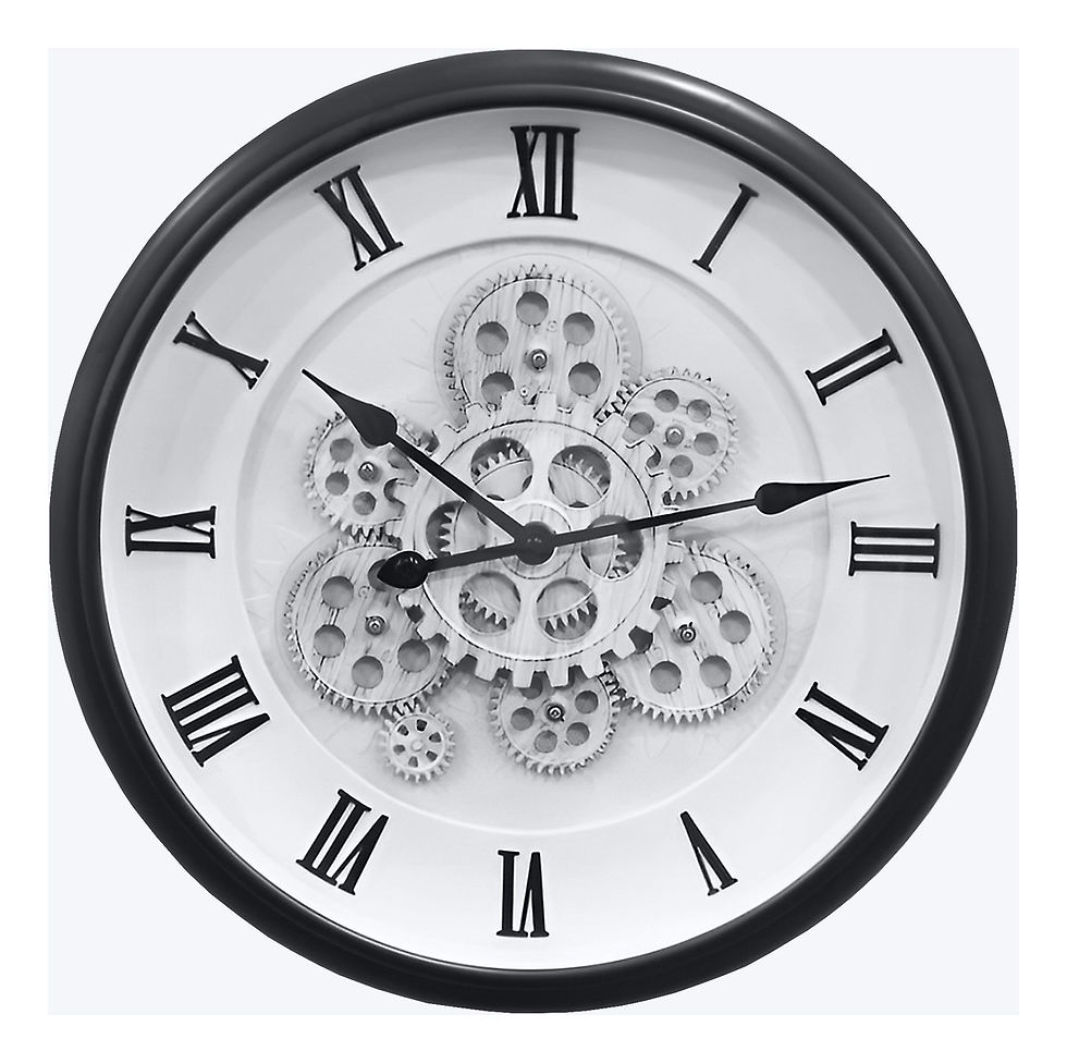 Relógio De Parede Engrenagens Cozinha Retrô(preto,preto)