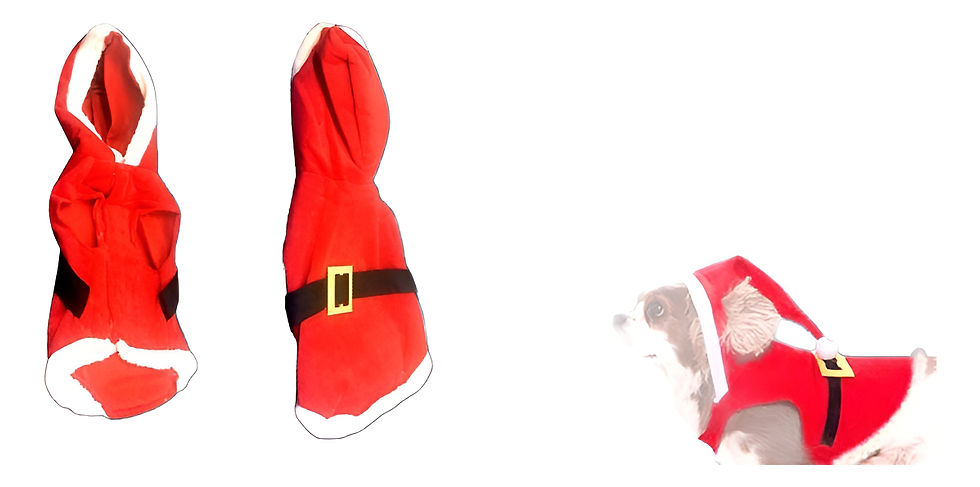 Roupinha Roupa Em Veludo Pets Natal Cães Gatos C/touca 28 Cm