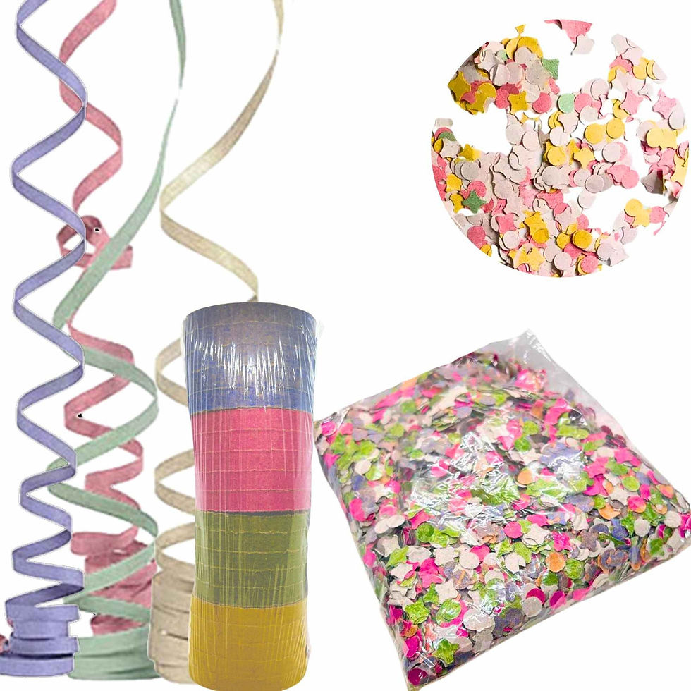 Kit Carnaval C/ 20 Saquinhos Confetes + 10 Serpentinas C/20