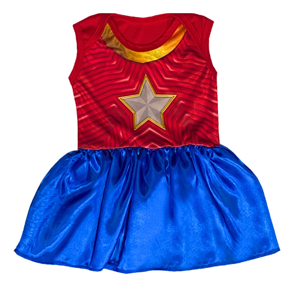 Fantasia Para Bebe Menina Maravilha Super Star Heroina(vermelho,m)