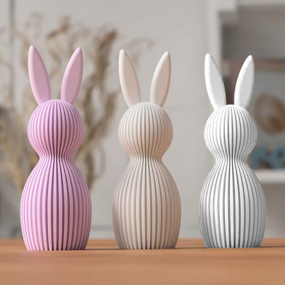 Kit 2 Enfeites Páscoa Coelhos Minimalistas Cenário (bege&15 cm e 12 cm)