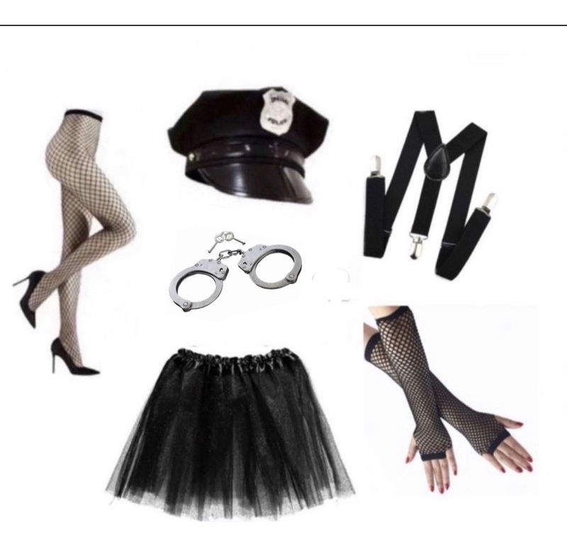 Fantasia De Cosplay Feminina - 6 Peças(saia c/ lisa)