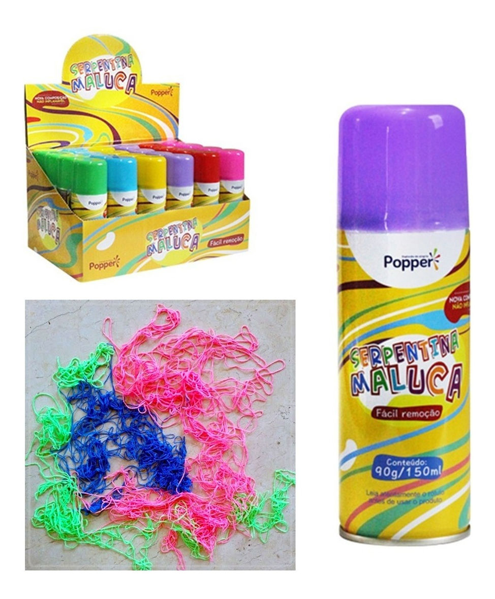 Lanca Serpentina Spray Kit Festa Aniversario Evento Fantasia