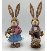 Decoração Coelho 30cm Casal De Coelhos P/ Festas(lu4090&menina 1 un.)