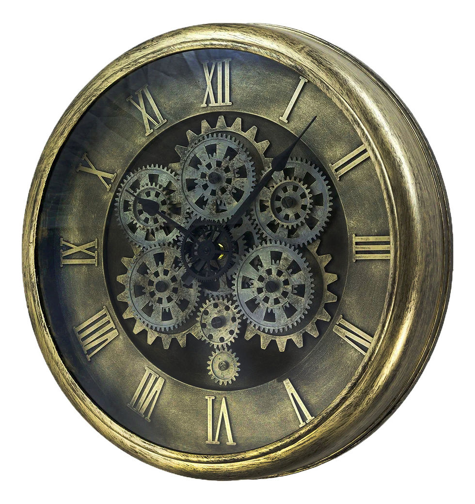 Relógio De Parede Engrenagens Cozinha Retrô(dourado-escuro,preto)