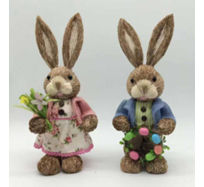 Decoração Coelho 30cm Casal De Coelhos P/ Festas(lu4086&menina 1 un.)