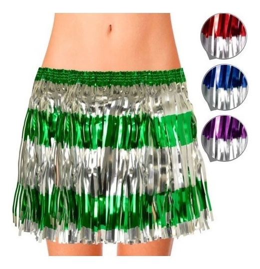 Saia Havaiana Metalizada Carnaval(verde)
