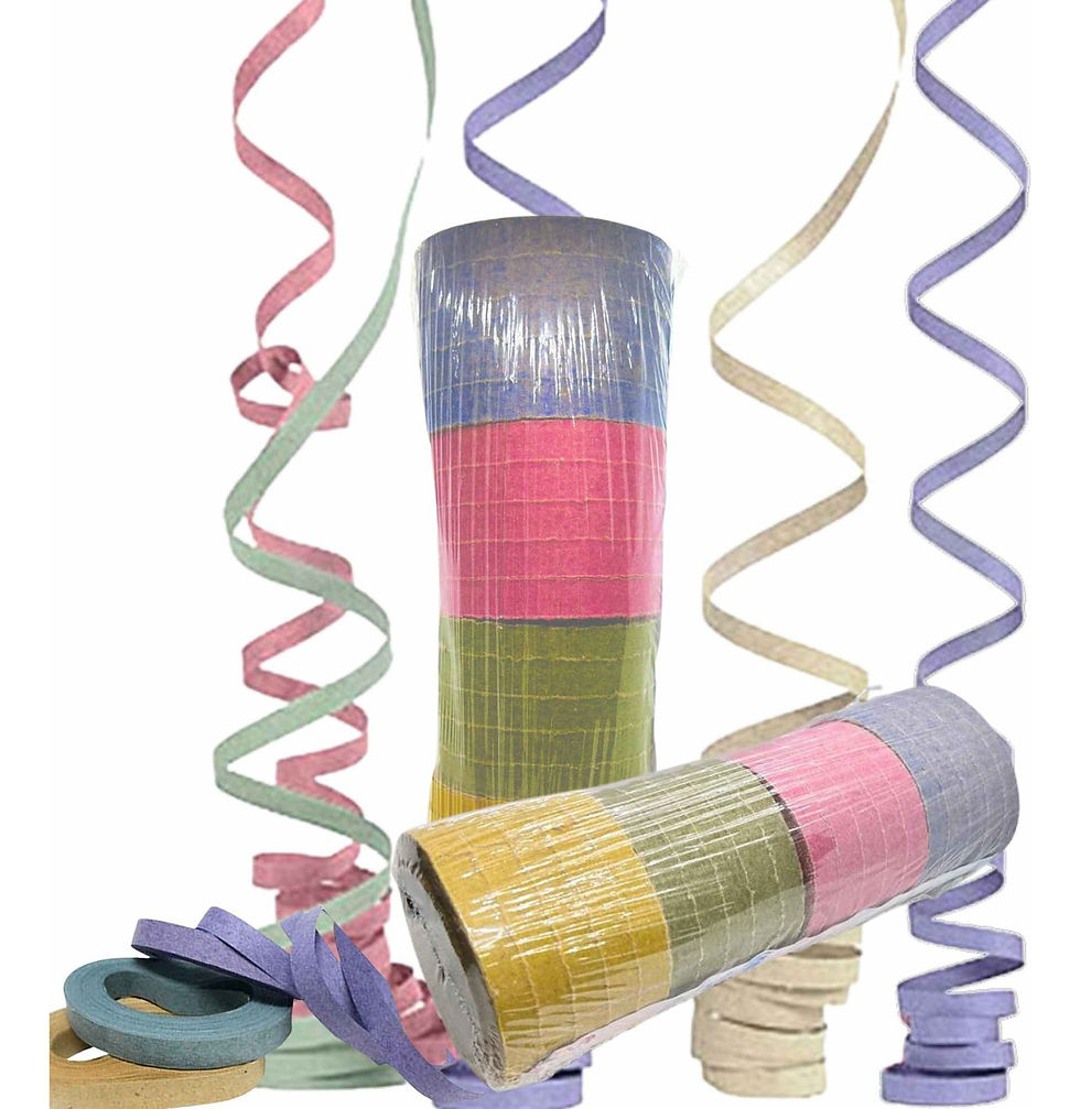 Kit Carnaval 100 Rolinhos De Serpentina Coloridas Diversão