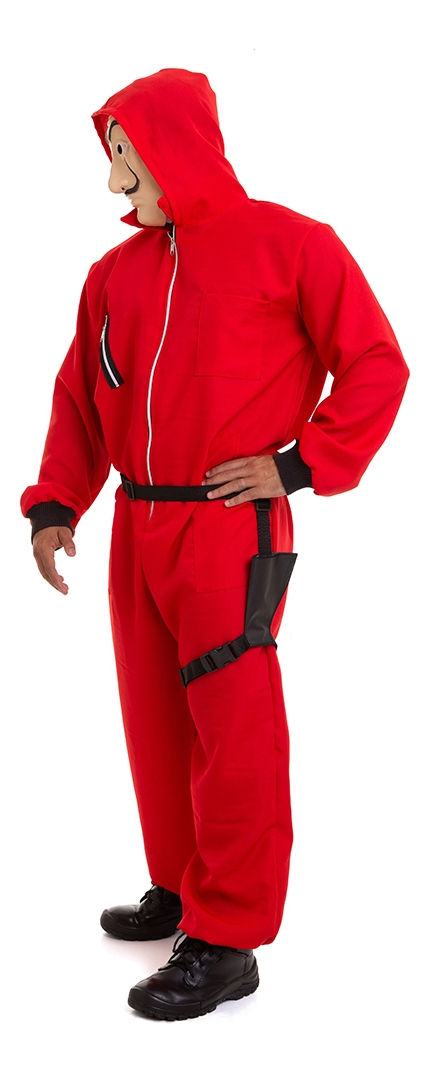 Fantasia Adulto Macacão Vermelho La Casa De Papel + Mascara(m)