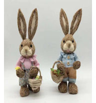 Decoração Coelho 30cm Casal De Coelhos P/ Festas(lu4087&casal 2 un.)