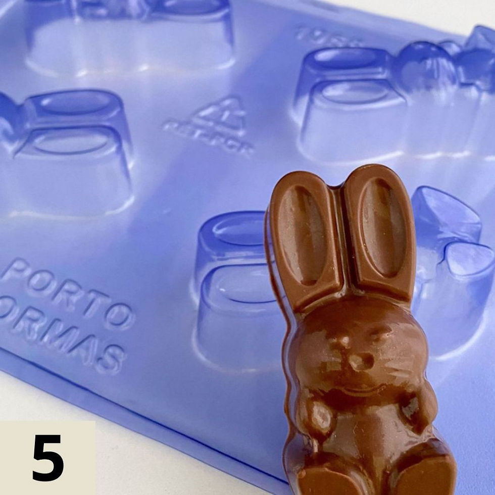 1~ 5 Forma Silicone Porto Bombom Coelhinho Páscoa Especial (5 formas)